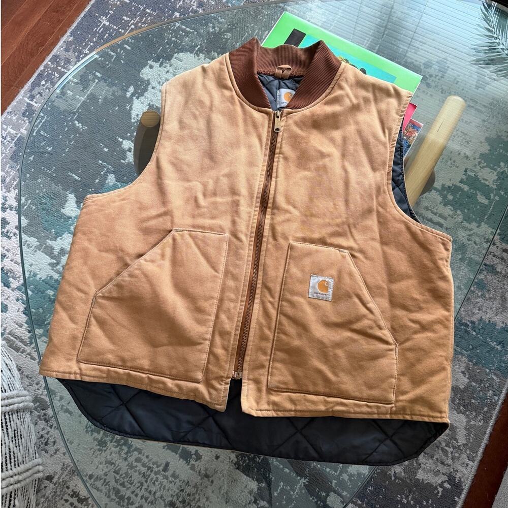 Carhartt 1980's Vintage Quilted Duck Canvas Utility Vest